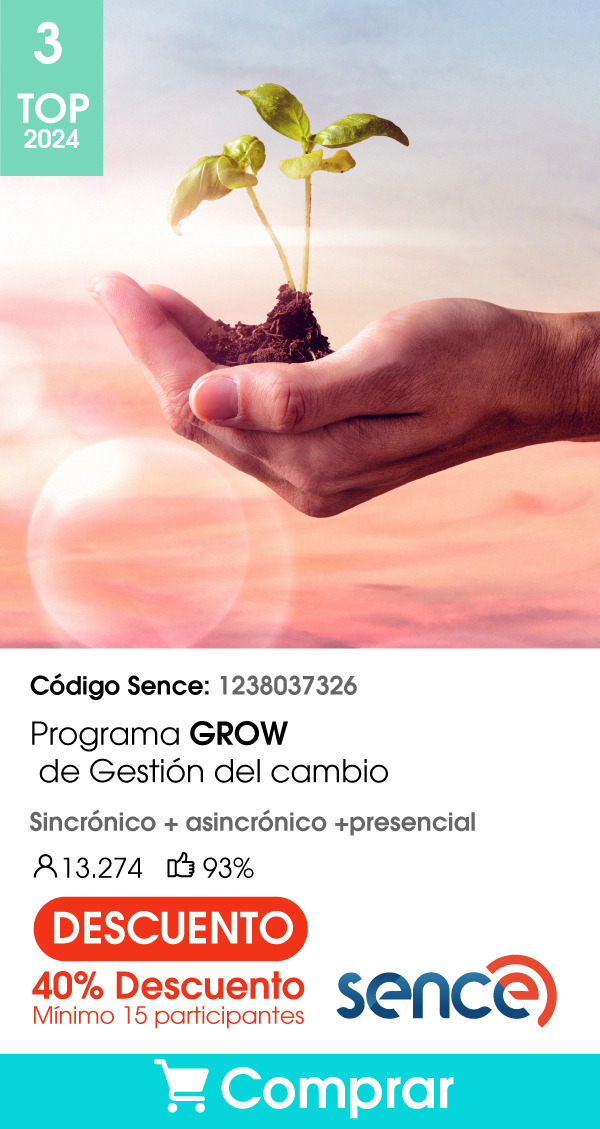 Tarjeta programa Grow de Gestión del Cambio
