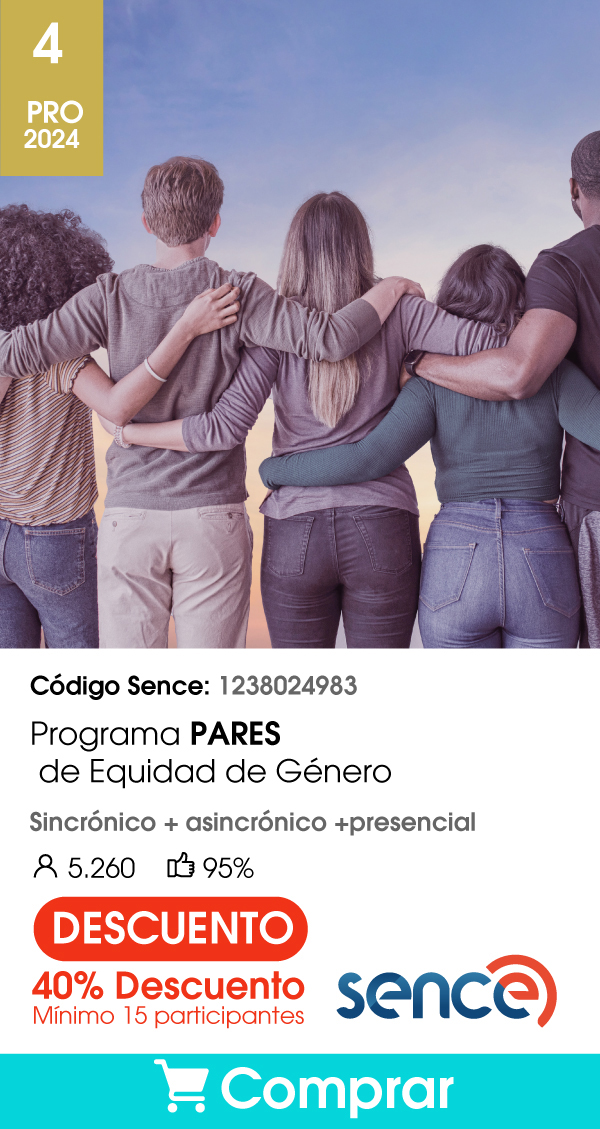 Tarjeta programa Pares de Equidad de Género